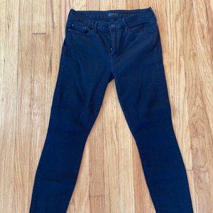 Mother - The Looker Ankle Fray in Black